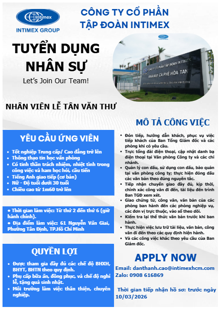 tuyen dung nhan vien le tan